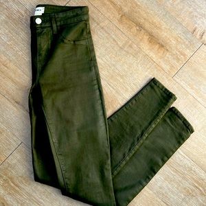 Green L’Agence skinny jeans, size 24